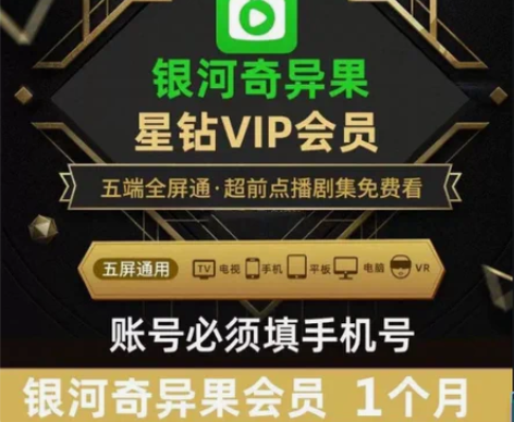 【自动发货】爱奇艺星钻会员月卡30天爱奇艺...