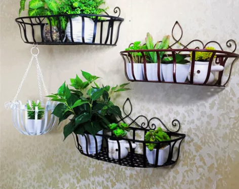 铁艺花架壁挂花架装饰墙壁花篮挂篮阳台花架花...