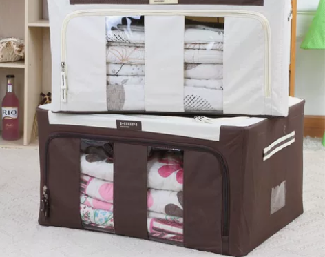 超大环保防水牛津布钢架收纳箱130L特大