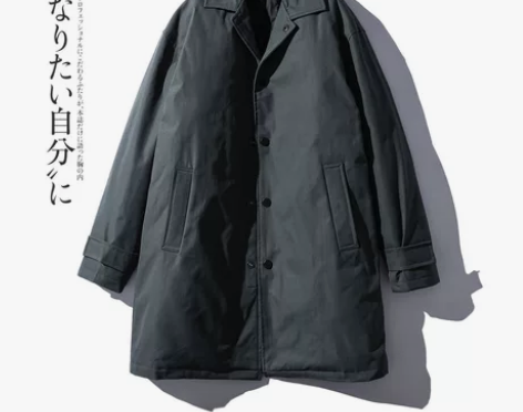 翻领风衣式羽绒服男冬季 英伦风西装领中长款...