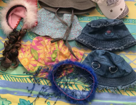 包邮 外贸儿童帽子春夏秋冬渔夫帽假发10元...