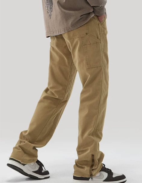 长裤休闲裤春秋款美式工装裤男潮牌高街直筒男...