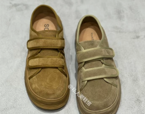 SQA魔术贴单鞋女2022春秋新款百搭面包...