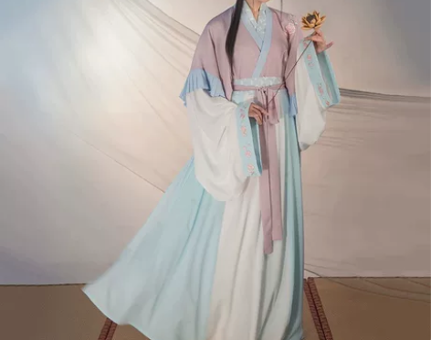 重回汉唐汉服女秋装瑶铃非古装中国风晋制半袖...