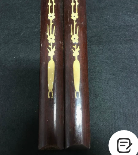 民国花梨木嵌骨镇纸 民国花梨木嵌骨镇纸。长...