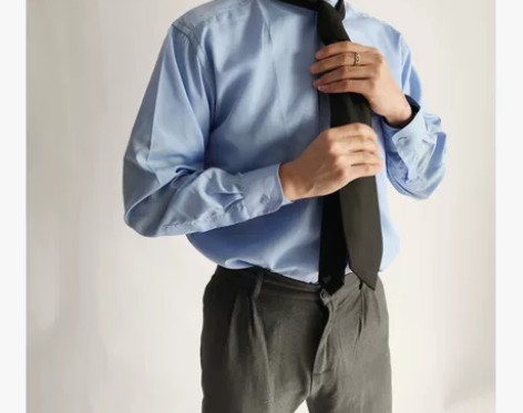 秋季港风长袖蓝色衬衫男韩版潮流帅气商务衬衣...