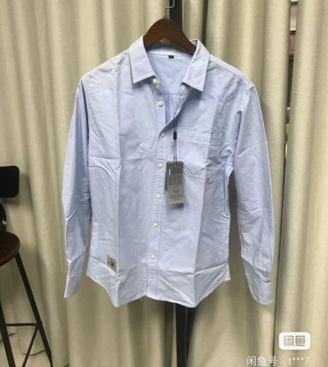 全新男士纯棉衬衫亏本甩卖!蓝色S-M-L,...