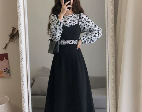 茶歇法式复古小众设计感轻熟赫本风气质御姐收...