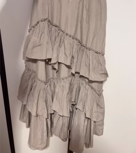 SNIDEL秋冬甜美仙女不对称荷叶边百褶蛋...