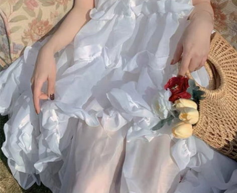 仙女蛋糕裙 买来就拍照穿了一次 全新全新!...