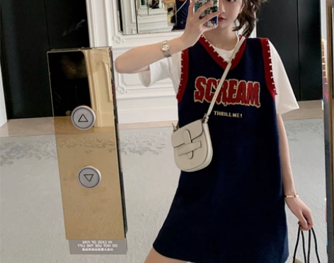 夏装新款2022流行裙子很仙的法国小众学院...