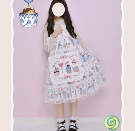 瑕疵全新纸杯蛋糕jsk 带纱m码 短款 内...