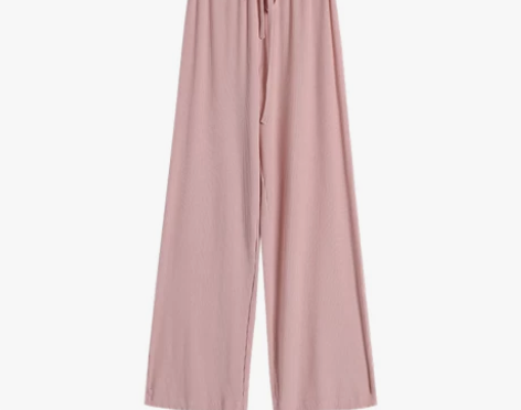 小野智恩 垂感直筒休闲裤宽松女夏季高腰百搭...