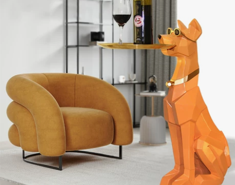 饰品装饰客厅大型落地狗摆件网红暴力熊电视柜...