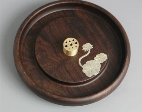 仿古黑檀木大号熏香炉供佛线香炉家用盘香座檀...