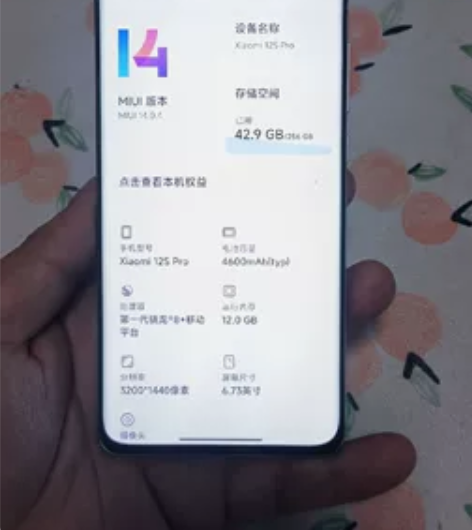 小米12sPro 12+256白色成色准新...