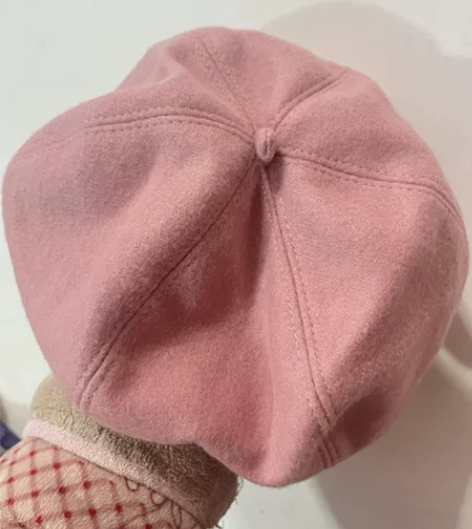 粉色贝雷帽 均码 没有破损 适合秋冬 满百...