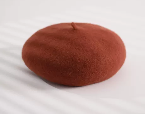 羊毛贝雷帽女英伦复古秋冬韩版日系百搭毛呢蓓...