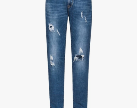 【礼遇价】森马男士牛仔裤男修身小脚秋乞丐裤...