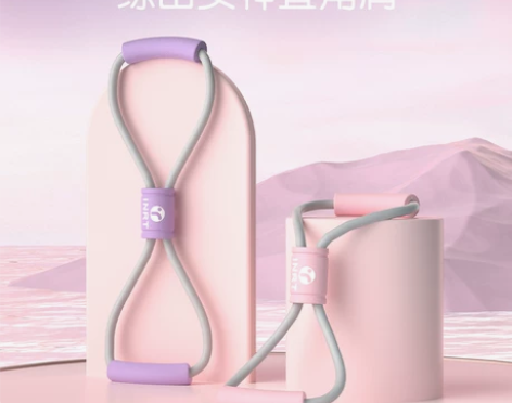英瑞特8字拉力器女-开背弹力带/开肩美背/...