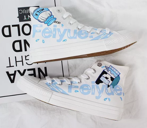 飞跃官方牛奶高帮女版鞋 36码 青春休闲百...