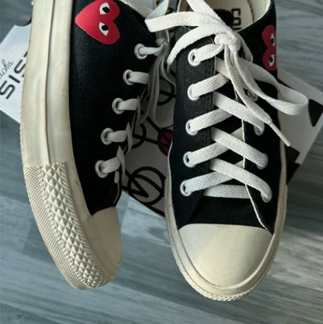 cdg play×匡威帆布鞋，专柜购入，3...