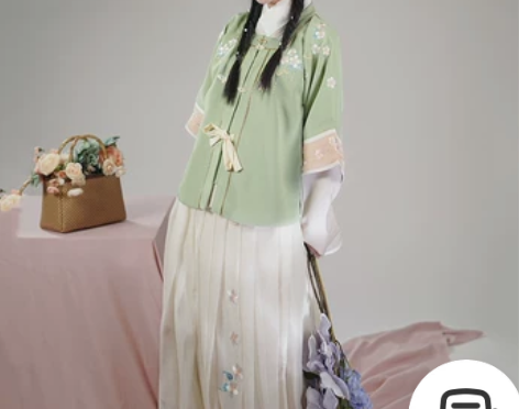 桔屿原创汉服女【雪梅】明制对襟短衫方领半袖...