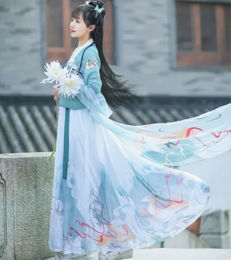 如梦霓裳汉服女齐胸襦裙鹿鸣高腰日常原创仙气...