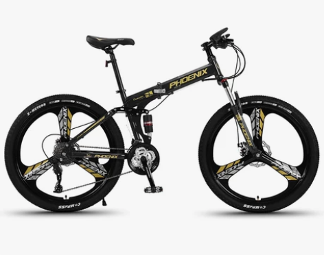 上海凤凰牌折叠山地自行车男女越野变速上班成...
