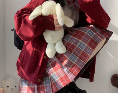 雾眠气泡社禧仟年软妹日系原创正版校供制服红...