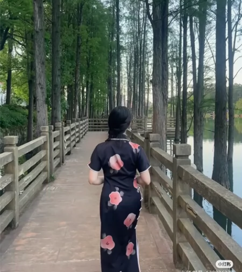 丁香巷旗袍黑山茶，不退不换，借小红书的图。...