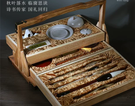 豪华文房四宝套装高档专业毛笔礼盒成人书法书...