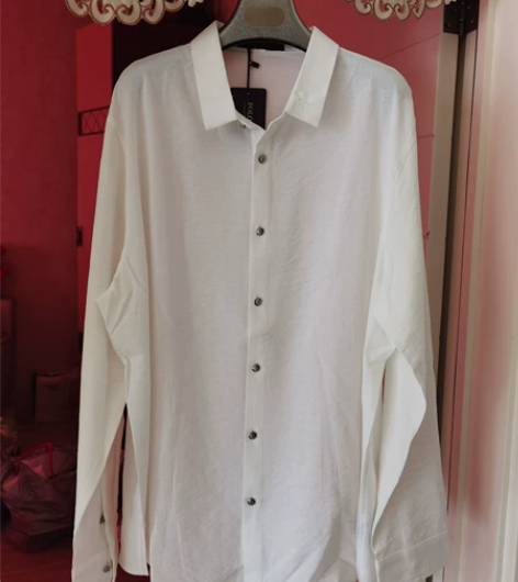 全新全新男士白色衬衫,棉丝面料 商场专柜撤...