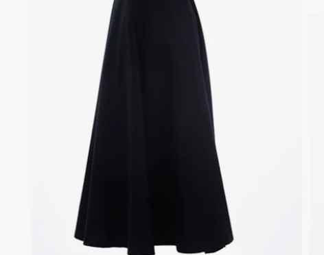 2018新款显瘦大摆裙复古百搭 毛呢半身裙...