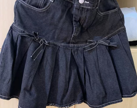 牛仔百褶裙 闲置衣服无论什么原因不退不换 ...