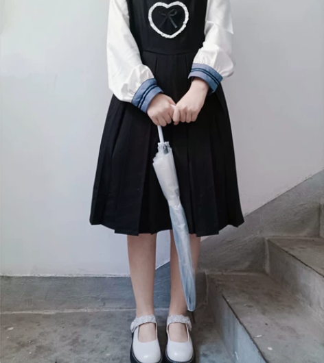 飞飞鱼JK【清水飞鱼套装】原创卡奶裙背心裙...