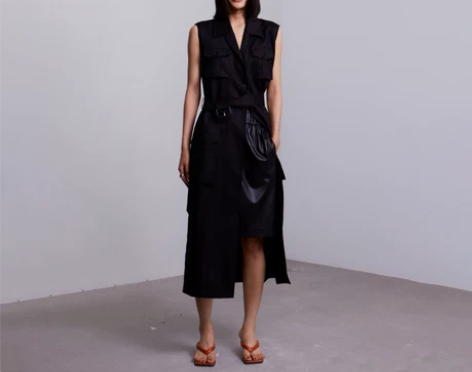 液氨抗皱_光泽斜纹亚麻 果实扣VTG工装风...