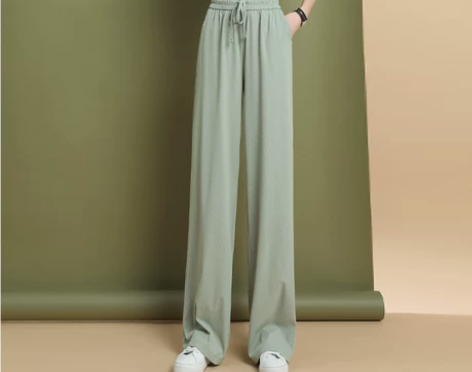 冰丝阔腿裤女夏高腰垂感防晒夏季薄款加长显瘦...