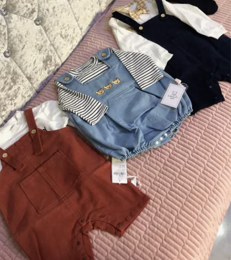 全新牛仔背带裤背带包屁90码，两件包邮，拿...