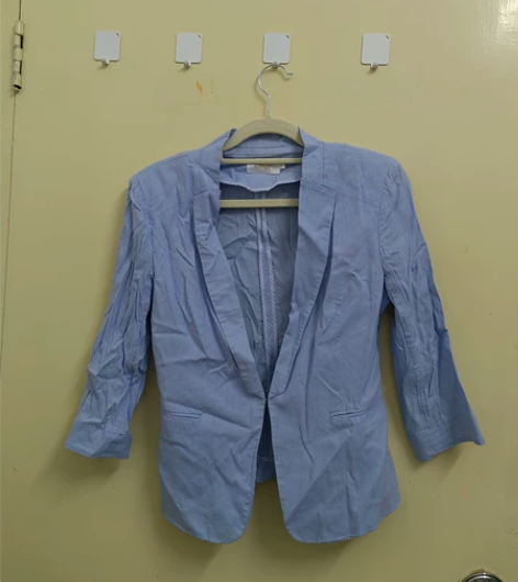 艾格西装，浅蓝色，干净有型，通勤穿搭必备 ...