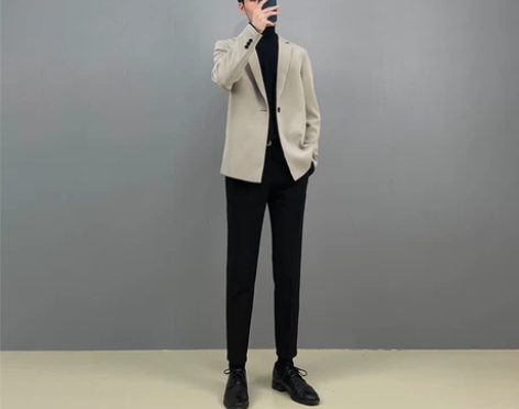 小西装外套男早春季高级感轻熟风男装韩版小单...