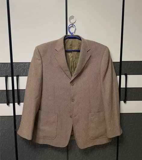 二手男品牌休闲羊毛西服 3xl码 特别板正...