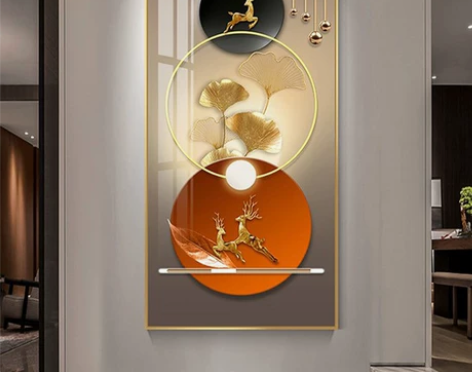 入户进门玄关装饰画现代简约走廊挂画轻奢大