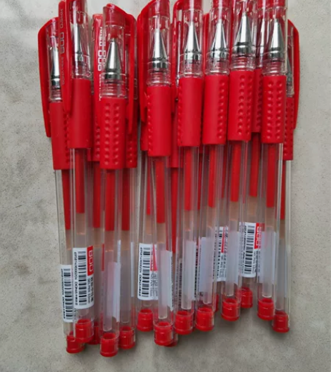 红色中性笔，0.5mm，共16支，全新。 ...