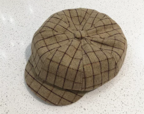 网红格子贝雷帽女士秋冬韩版日系百搭软妹蓓蕾...