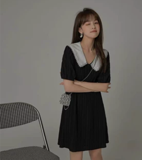 OTHER MIX 泡泡袖连衣裙新款女夏a...