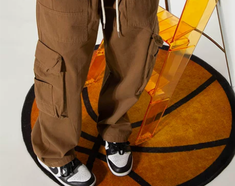 LDAD秋冬美式复古宽松工装裤子男直筒休闲...