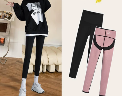 【狂欢价】鲨鱼皮收腹打底裤女秋冬外穿高腰加...