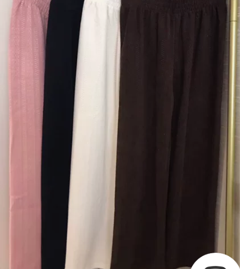 35.9包邮！全新秋冬款雪尼尔麦穗裤女加绒...