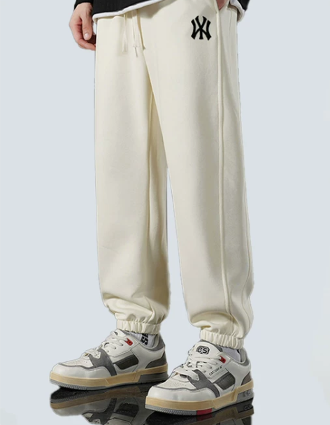 MLB官方裤子男款春秋冬季加绒加厚长裤束脚...